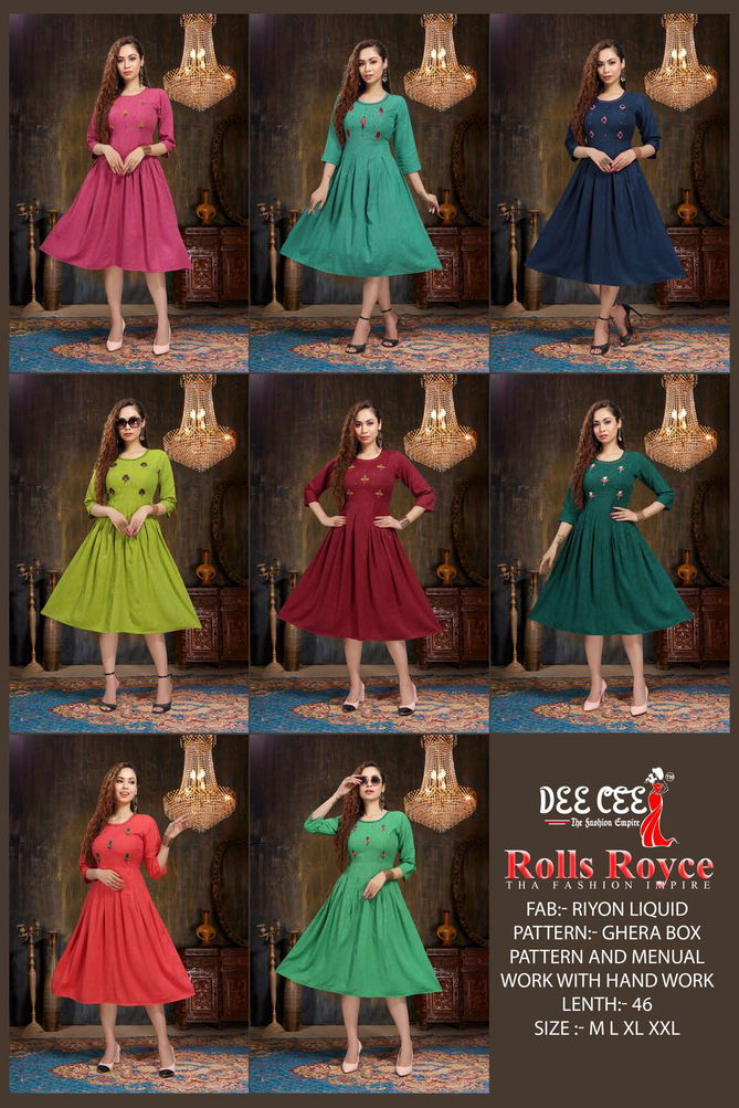 Rolls Royce Fancy Designer Ethnic Wear Anarkali Kurti Collection